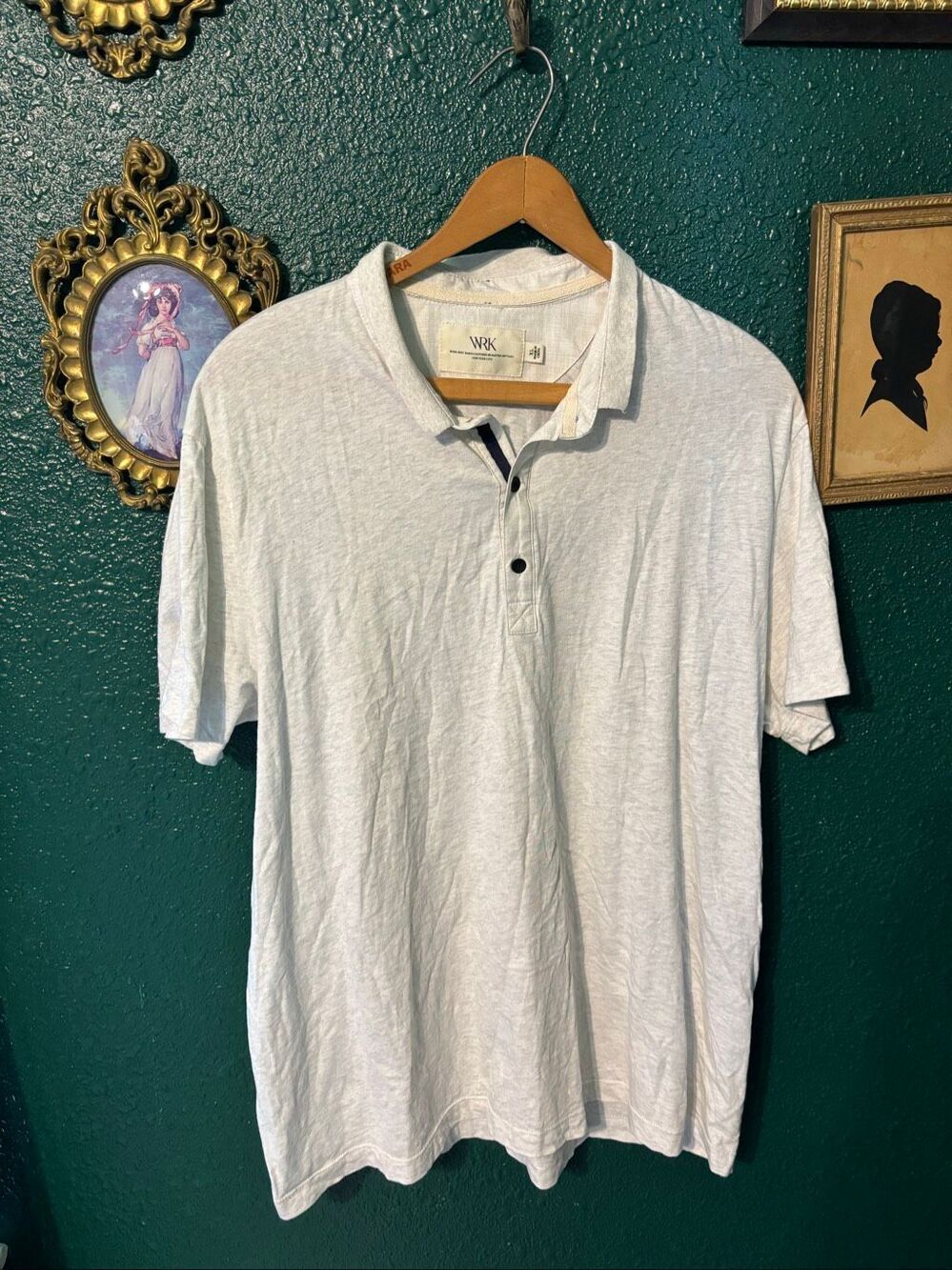 WRK COTTON MENS POLO OATMEAL SZ XL